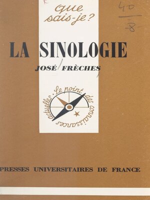 cover image of La sinologie